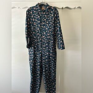 Navy Floral Jumpsuit